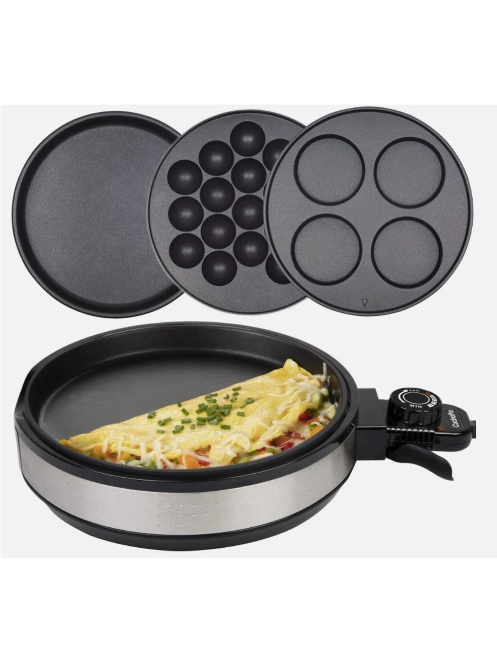 CucinaPro Multi Baker All In One Griller Baker Dessert Maker 3 Changeable Plates